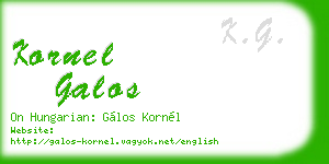 kornel galos business card