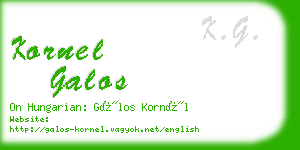 kornel galos business card